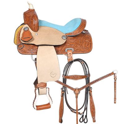 Comfytack 10 in Western Kids Youth Children Miniature Pony Saddle Leather Trail Tack