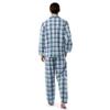 IZOD Mens Extra Soft Woven Pajama Sleep Set, Blue/Green Plaid, Small view 2