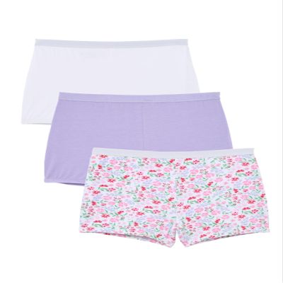 Comfort Choice Plus Size Boy Short 3-Pack - 13, Floral Bloom Pack