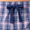 IZOD Men's Relaxed Fit Printed Poplin Drawstring Sleep Shorts, Blue/Pink Plaid, Small view 3