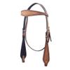 BAR H EQUINE Western Genuine Leather Horse Headstall Tan