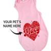 Personalized Valentine's Day Dog Shirt, XOXO Heart Dog Shirt, Valentine's Day Outfit for Dogs, Personalized Dog Shirt, Clothes for Pets (Pink Shirt, M 10-15 lbs) view 3