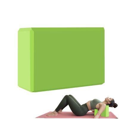 MBKHFLL Yoga Block - Supportive Latex-Free Eva Foam - Soft Non-Slip Surface with Beveled Edges for Yoga, Pilates, Meditation - Yoga Accessories for Stability, Balance, Deepen Stretches (Grass green)