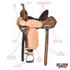 HILASON 14 inch Western Horse Saddle American Leather Trail Barrel Brown view 2