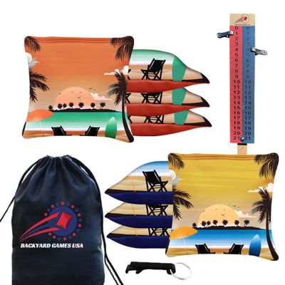 CornholeGamesUSA Tournament Cornhole Bags Sets of 8 Regulation Professional, Tournament Slick n Stick Corn Hole Beans Bags for Cornhole Games