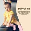 Babysoy Baby Girls Boys Knee High Organic Cotton Uniform Socks with Grip- Set of 3 (US, Age, 0 Months, 12 Months, Girl) view 2