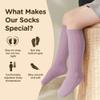 Babysoy Baby Girls Boys Knee High Organic Cotton Uniform Socks with Grip- Set of 3 (US, Age, 0 Months, 12 Months, Girl) view 3