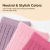 Babysoy Baby Girls Boys Knee High Organic Cotton Uniform Socks with Grip- Set of 3 (US, Age, 0 Months, 12 Months, Girl) view 4