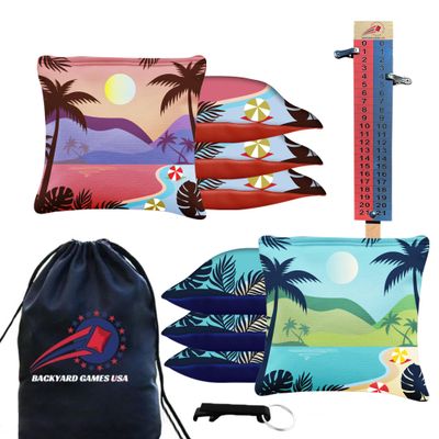 CornholeGamesUSA Tournament Cornhole Bags Sets of 8 Regulation Professional, Tournament Slick n Stick Corn Hole Beans Bags for Cornhole Games