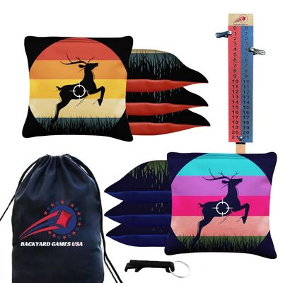 BackYardGamesUSA CornholeGamesUSA Tournament Cornhole Bags Sets of 8 Regulation Professional, Tournament Slick n Stick Corn Hole Beans Bags for Cornhole Games