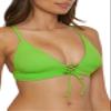 BCA By Rebecca Virtue Lace-Up Halter - Women's Bikini Top, Adjustable, Tie Back, Swimwear Separates for Women, Lime, Small view 2