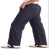 Drapey Woven Full Length Straight Leg Pant view 3