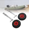 BROLEO Boat Transom Wheel Stainless Steel 2pc Anodized Boat Wheel Easy to Install for Inflatable Rafts, BROLEO5azicnpukt view 4