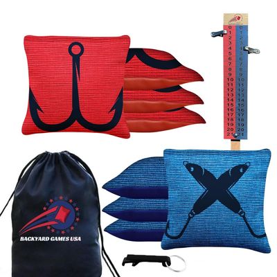 BackYardGamesUSA CornholeGamesUSA Tournament Cornhole Bags Sets of 8 Regulation Professional, Tournament Slick n Stick Corn Hole Beans Bags for Cornhole Games