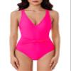 BCA By Rebecca Virtue Women's Standard Tori One Piece Swimsuit, Plunge Neck, Twist-Front Waist, Bathing Suits, Rose view 1