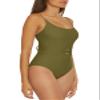 BCA By Rebecca Virtue Buckle - Women's One Piece Swimsuit, Scoop Neck, Bathing Suits for Women, Olive, Medium view 2