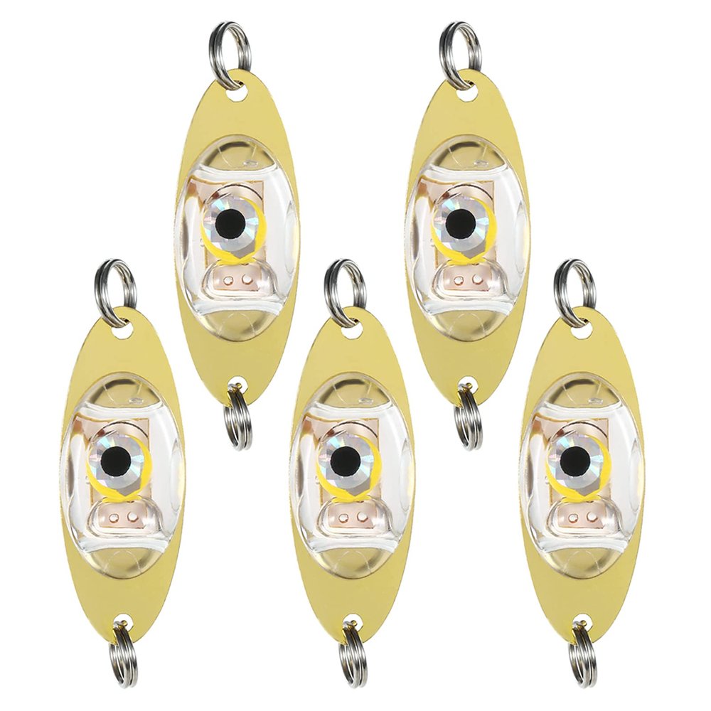 YIWENG Fish lamp, 5Pcs Underwater LED Deep Drop Fishing Squid Fish Lure Light Flashing Lamp