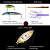 YIWENG Fish lamp, 5Pcs Underwater LED Deep Drop Fishing Squid Fish Lure Light Flashing Lamp view 4