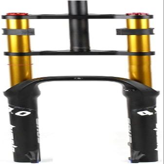AMeLL Bicycle Shock Fork 26 Inch Air Double Shoulder Speed Shock Absorber Rebound Adjustment for Mountain Bike
