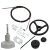 WFLNHB Outboard Steering System 14 Outboard Steering Kit 14 Feet Boat Steering Cable with 12.4 Wheel Marine view 1