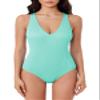 BCA by Rebecca Virtue Women's Standard Madilynn Texture One Piece Swimsuit, Sky view 1