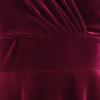 NATHGAM Women's Velour Dresses Sexy V-Neck Sleeveless Party Dresses A-Line Dress Elastic Waist Flowy Hem Formal Prom Gowns Red view 4