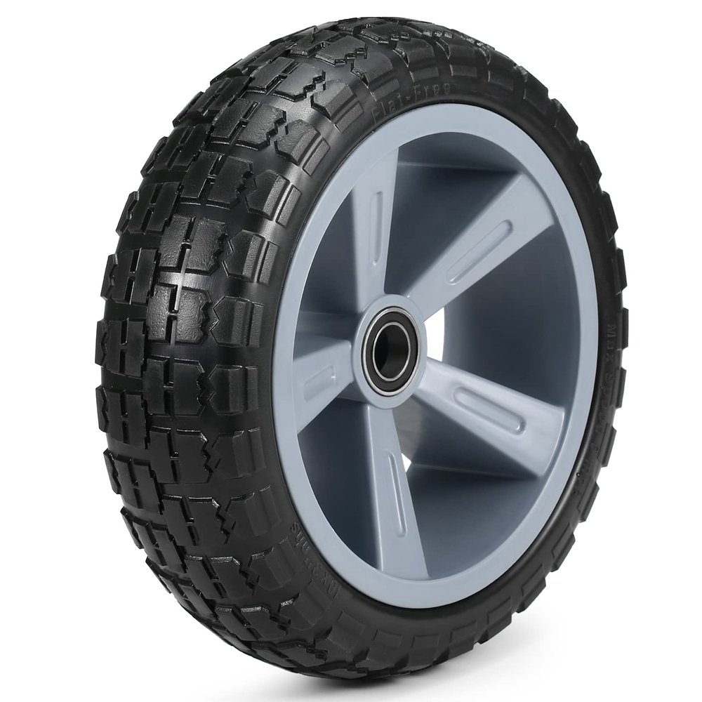YIWENG Wheel, 10 Inches Puncture-Proof Kayak Trolley Tire Wheel for Kayak Canoe Trolley Cart Replacement Tire Wheel, Black