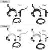 YIWENG Bike Brake, Front/Rear Fixie Bike Brake Kit Road Bike Cruiser Brake Set Bike Caliper Brake Kit Side Pull Brake Set, Silver view 2