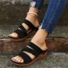 Black Orthotic Sandals Women Womens Fashion Orthotic Slides Ladies Lightweight Athletic Sandals Slip On Slippers With Comfortable Plantar Fasciitis Arch Support view 3