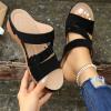 Black Orthotic Sandals Women Womens Fashion Orthotic Slides Ladies Lightweight Athletic Sandals Slip On Slippers With Comfortable Plantar Fasciitis Arch Support view 4