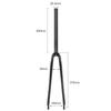 YIWENG Bicycle Fork, 25.4mm Ultralight Full Carbon Fiber Road Bicycle Fork 700C Cycling Fixed Gear Bike Fork Fixie Bike Front Fork 25.4mm view 2