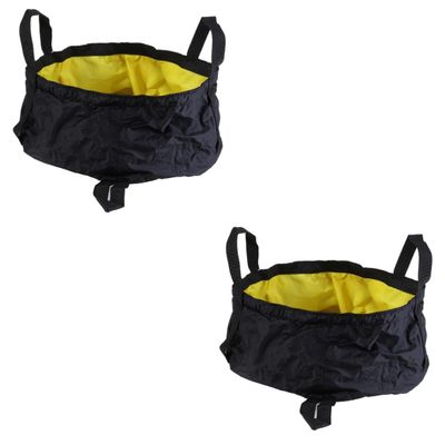 BESPORTBLE 2pcs Portable Outdoor Camping Wash Basin Bucket Capacity Folding Random Color