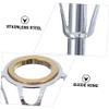 SUPVOX 5pcs Stainless Steel Fishing Rod Guide Ring Lightweight Durable Fishing Accessories for Baitcasting Rod Tip Repair and Replacement Gold Silver view 2