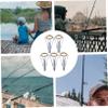 SUPVOX 5pcs Stainless Steel Fishing Rod Guide Ring Lightweight Durable Fishing Accessories for Baitcasting Rod Tip Repair and Replacement Gold Silver view 3
