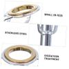 SUPVOX 5pcs Stainless Steel Fishing Rod Guide Ring Lightweight Durable Fishing Accessories for Baitcasting Rod Tip Repair and Replacement Gold Silver view 4
