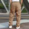 Cargo Pants Men's Baggy Vintage Elastic Waist Hip Hop Casual Trousers Streetwear Mens Cargo Sweatpants Dance Hiking Pants Workout Joggers for Men Harem Pants Parachute Pants Khaki b M view 4