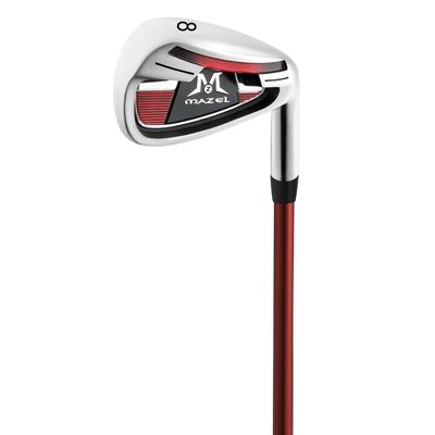 MAZEL Golf Individual Iron 1,2,3,4,5,6,7,8,9, Golf Iron with Steel Shafts for Right Handed Golfers (Graphite,Black Red, 8 Iron, Regular, Right)