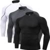 2/3 Pack Men's Compression Shirts Long Sleeve Workout Shirts Mock Turtleneck Athletic Base Layer Active Undershirts Tops view 1