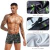 Xioker Men Swimsuits Jammer for Swimming,Swim Jammer Men Square Legs UPF50 +,Trunks with Drawstring(Grey Green Printed L) view 4