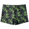 Xioker Men Swimsuits Jammer for Swimming,Swim Jammer Men Square Legs UPF50 +,Trunks with Drawstring(Black Green Printed M) view 3