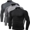 2/3 Pack Men's Compression Shirts Long Sleeve Workout Shirts Mock Turtleneck Athletic Base Layer Active Undershirts Tops