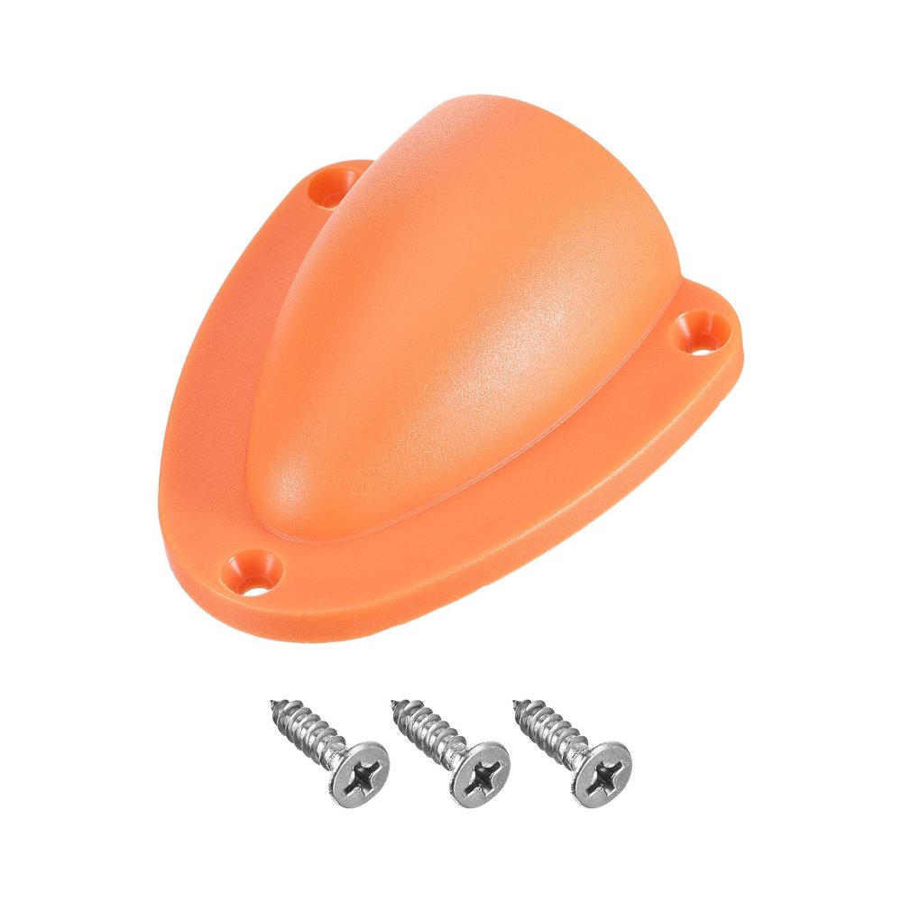 uxcell Marine Wire Cable Vent Cover, 1Pcs - Nylon Clamshell Hose Vent Cover with Screws, Transducer Mounting Plate for Boat Yacht (Orange, 2.91x2.64 Inch)