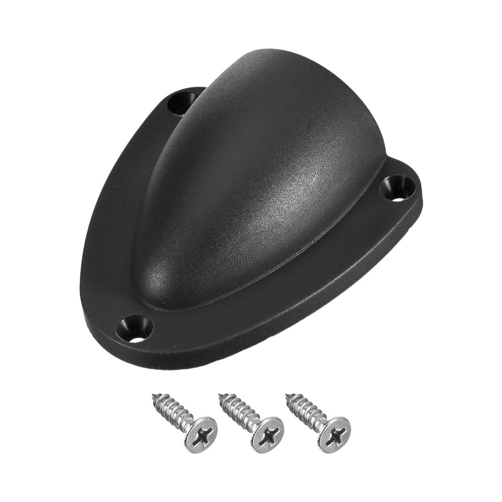 uxcell Marine Wire Cable Vent Cover, 1Pcs - Nylon Clamshell Hose Vent Cover with Screws, Transducer Mounting Plate for Boat Yacht (Black, 2.91x2.64 Inch)