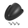uxcell Marine Wire Cable Vent Cover, 1Pcs - Nylon Clamshell Hose Vent Cover with Screws, Transducer Mounting Plate for Boat Yacht (Black, 2.91x2.64 Inch) view 1
