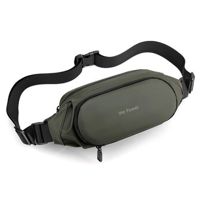 Men's Waist Bag Mobile Phone Bag Outdoor Sports Crossbody Bag Waterproof Multifunctional Fanny Pack Simple Chest Bag (green)