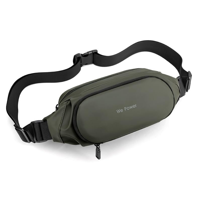 Men's Waist Bag Mobile Phone Bag Outdoor Sports Crossbody Bag Waterproof Multifunctional Fanny Pack Simple Chest Bag (green)