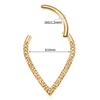 16G Daith Earrings Daith Jewelry Surgical Steel Septum Clicker Ring Teardrop Nose Ring Septum Jewelry Gold Conch Hoop Seamless Clicker Ring Rook Helix Cartilage Tragus Hoop Earrings 10mm(Hammered) view 3