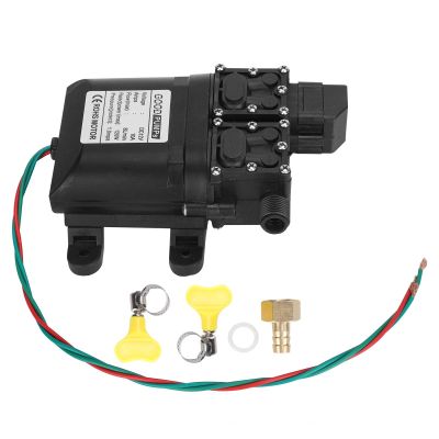 Xcello 12V 120W High Diaphragm High Pressure Pump Dual Core, Copper Connector, Ideal for Garden Sprinklers, Boats, RVs