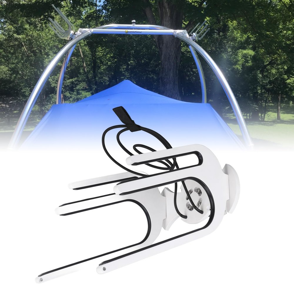 DAUERHAFT Wakeboard Tower Stand with Wakeboard Rack Aluminum Alloy White Easy Install Rustproof Rotating Bracket for Wakeboard Tubes