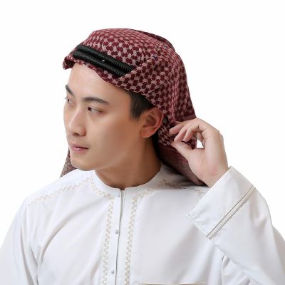 PURFUN Men Boys Large Arab Shemagh Turban Bandana Headscarf Breathable Soft Muslim Hijab Headband Shawl Keffiyeh Arabic Scarf Headcover Head Wrap Ramadan Eid Scarf